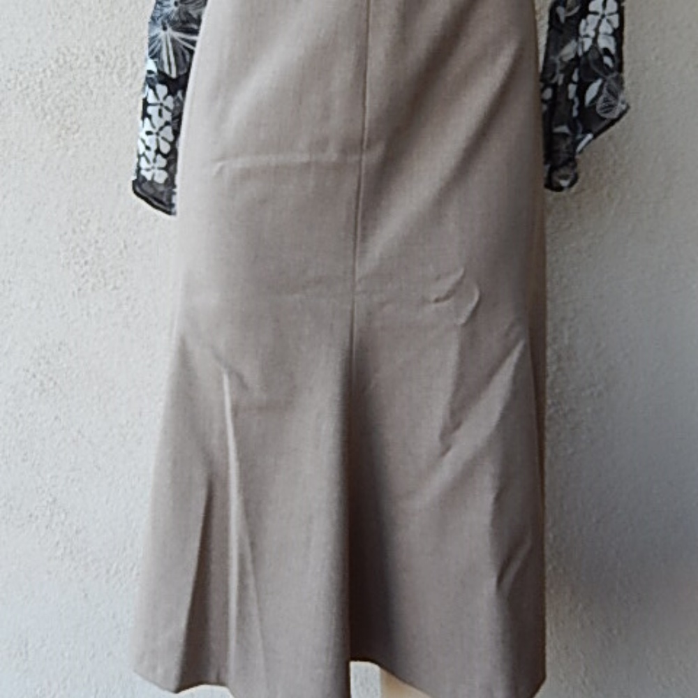 Ralph Lauren Camil Beige size 16 midi skirt wool b